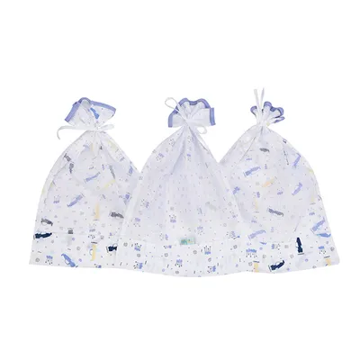 Kit Saquinho Maternidade Baby Nice Avião - 3 Peças