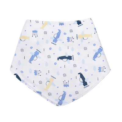 Babador Bandana Baby Nice Com Botão Estampa Avião
