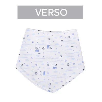 Babador Bandana Baby Nice Com Botão Estampa Avião