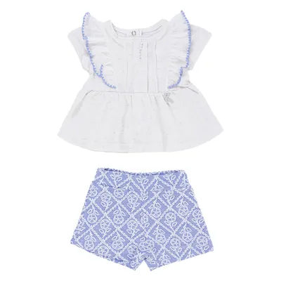 Conjunto Bebê Kiki Em Jacquard Com Babado Conjunto Bebê Kiki Em Jacquard Com Babado