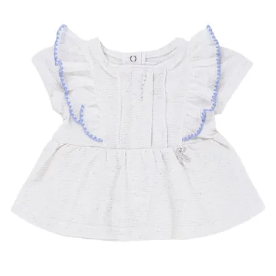 Conjunto Bebê Kiki Em Jacquard Com Babado Conjunto Bebê Kiki Em Jacquard Com Babado