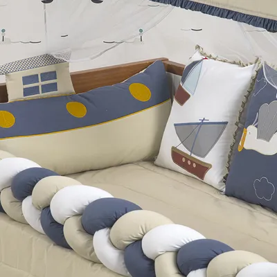 Kit Berço Brubrelel Baby Magia Barcos - 11 Peças Kit Berço Brubrelel Baby Magia Barcos - 11 Peças