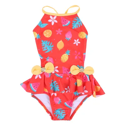 Maiô Infantil Everly Estampa Tropical UV 50+