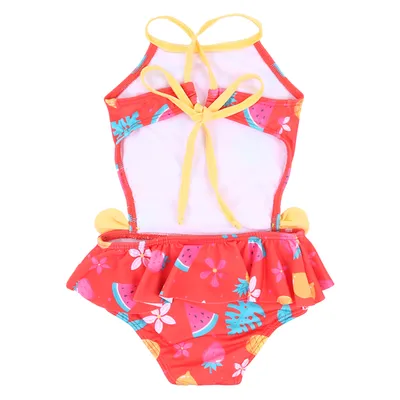 Maiô Infantil Everly Estampa Tropical UV 50+