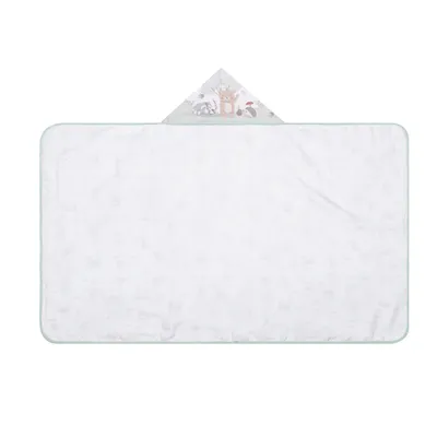 Toalha Com Capuz Papi Felpuda Com Forro Estampa Floresta