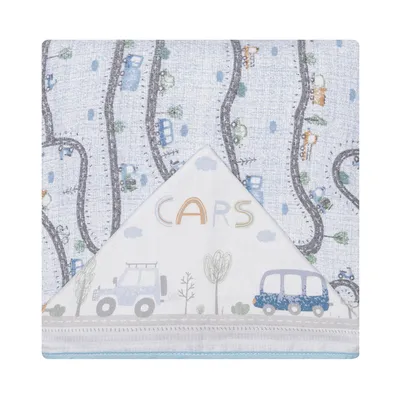 Toalha Com Capuz Papi Felpuda Com Forro Estampa Carros