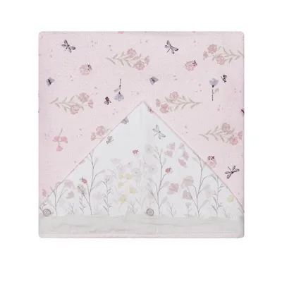 Toalha Com Capuz Papi Felpuda Com Forro Estampa Flores