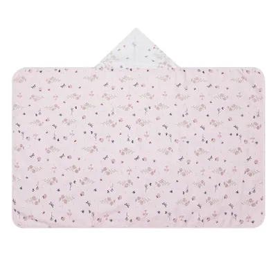 Toalha Com Capuz Papi Felpuda Com Forro Estampa Flores