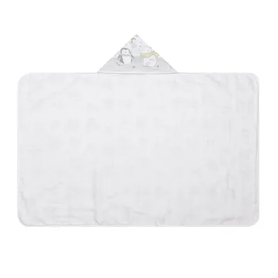 Toalha Com Capuz Papi Felpuda Com Forro Estampa Urso Polar