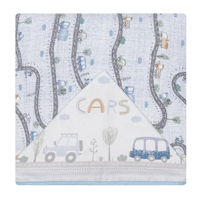 Toalha Com Capuz Papi Felpuda Estampa Pista De Carros