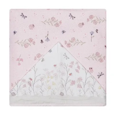 Toalha Com Capuz Papi Felpuda Estampa Flores