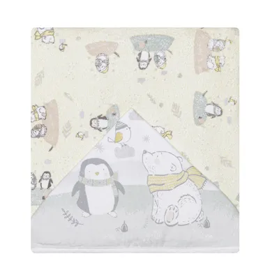 Toalha Com Capuz Papi Felpuda Estampa Urso Polar