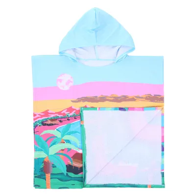 Toalha Poncho Infantil Everly Estampa Paisagem Toalha Poncho Infantil Everly Estampa Paisagem