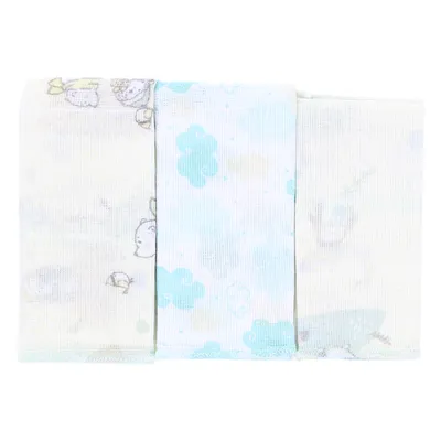 Kit Pano De Boca Papi Estampa Urso Polar - 3 Peças