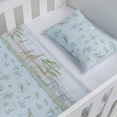 Jogo Lençol Berço Americano Papi Estampa Safari - 3 Peças Jogo Lençol Berço Americano Papi Estampa Safari - 3 Peças