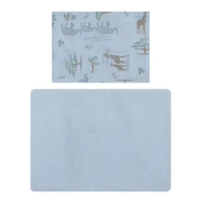 Jogo Lençol Berço Americano Papi Estampa Safari - 2 Peças Jogo Lençol Berço Americano Papi Estampa Safari - 2 Peças