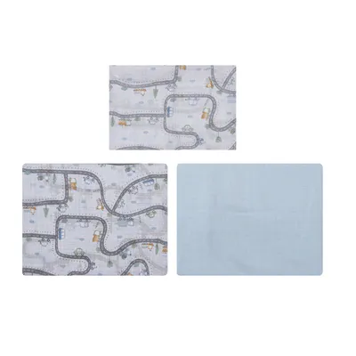 Jogo Lençol Berço Americano Papi Estampa Flores - 3 Peças Jogo Lençol Berço Americano Papi Estampa Flores - 3 Peças