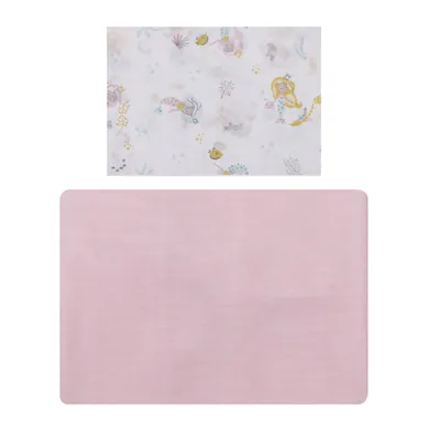 Jogo Lençol Berço Americano Papi Estampa Sereia - 2 Peças Jogo Lençol Berço Americano Papi Estampa Sereia - 2 Peças