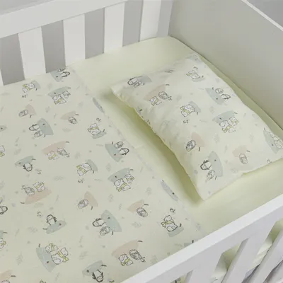 Jogo Lençol Berço Americano Papi Estampa Urso - 3 Peças