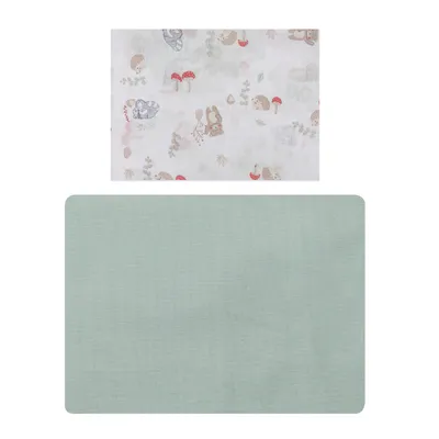 Jogo Lençol Berço Americano Papi Estampa Floresta - 2 Peças Jogo Lençol Berço Americano Papi Estampa Floresta - 2 Peças