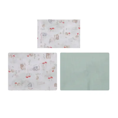 Jogo Lençol Berço Americano Papi Estampa Floresta - 3 Peças Jogo Lençol Berço Americano Papi Estampa Floresta - 3 Peças