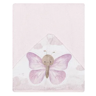 Toalha Com Capuz Papi Felpuda Forrada Estampa Borboleta