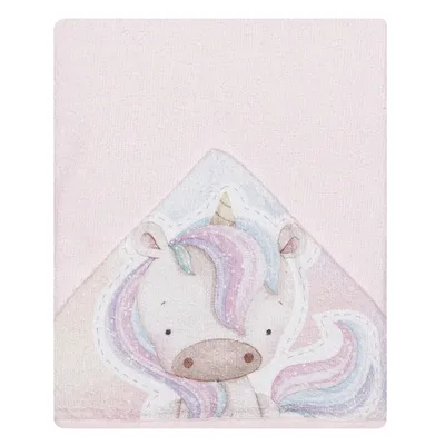 Toalha Com Capuz Papi Felpuda Forrada Estampa Unicórnio