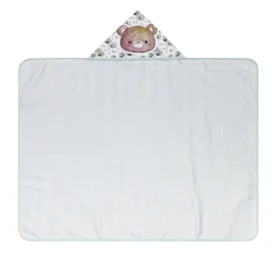 Toalha Com Capuz Papi Felpuda Forrada Estampa Urso