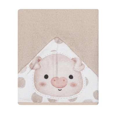 Toalha Com Capuz Papi Felpuda Forrada Estampa Porquinho