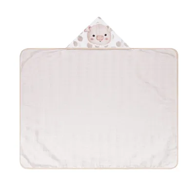 Toalha Com Capuz Papi Felpuda Forrada Estampa Porquinho