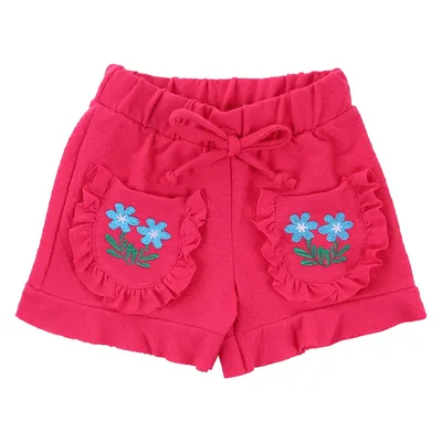 Short Infantil Kookabu Em Gorgurão Relevo Bordado Flores Short Infantil Kookabu Em Gorgurão Relevo Bordado Flores