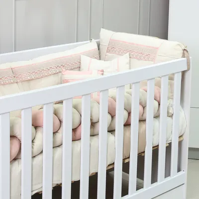 Kit Berço Art Bebê Realeza Tamanho Americano - 6 Peças Kit Berço Art Bebê Realeza Tamanho Americano - 6 Peças