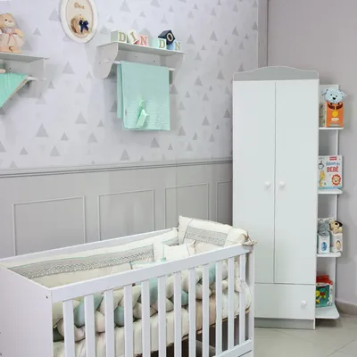 Kit Berço Art Bebê Realeza Tamanho Americano - 6 Peças Kit Berço Art Bebê Realeza Tamanho Americano - 6 Peças