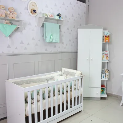 Kit Berço Art Bebê Realeza Tamanho Americano - 6 Peças Kit Berço Art Bebê Realeza Tamanho Americano - 6 Peças