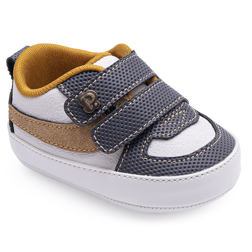 Tênis Bebê Pimpolho Com Dois Velcros Fase