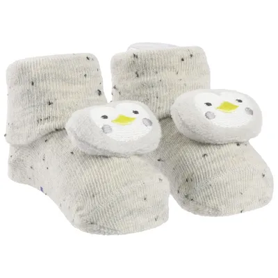 Meia Bebê Pimpolho Com Aplique De Bichinho Menino