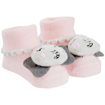 Meia Bebê Pimpolho Aplique De Bichinho Com Led Menina