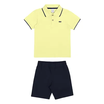 Conjunto Infantil Alakazoo Com Camisa Polo Texturizada