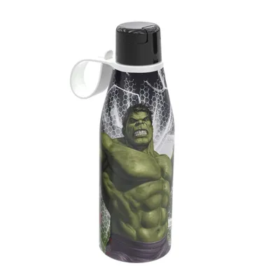 Garrafa Plasútil Abre Fácil Marvel Hulk 530ml Garrafa Plasútil Abre Fácil Marvel Hulk 530ml