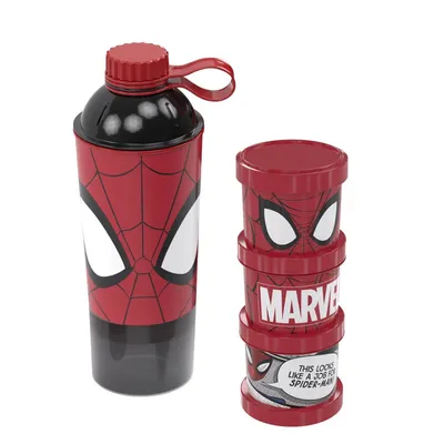 Kit Presente Plasútil Shakeira Potes Homem Aranha - 4 Peças Kit Presente Plasútil Shakeira Potes Homem Aranha - 4 Peças