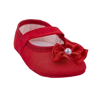 Sapatilha Bebê Everly Com Elástico Aplique Flor E Pérola