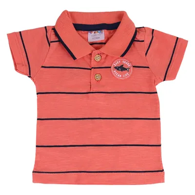 Conjunto Bebê Brandili Polo Listras Com Aplique Tubarão