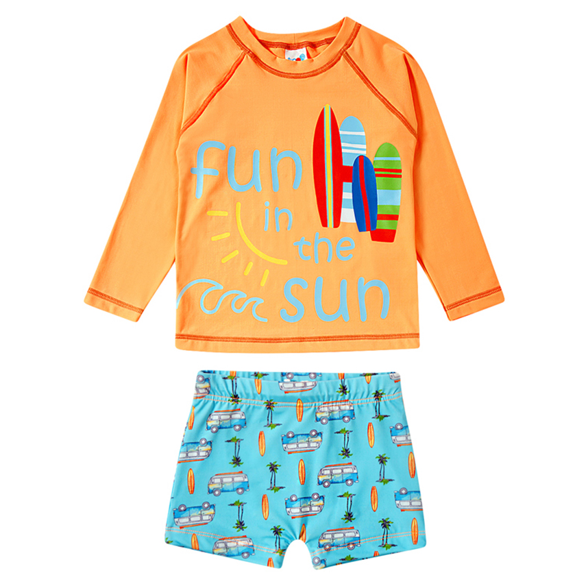 Conjunto Praia Infantil Tip Top Estampa Surf UV50+