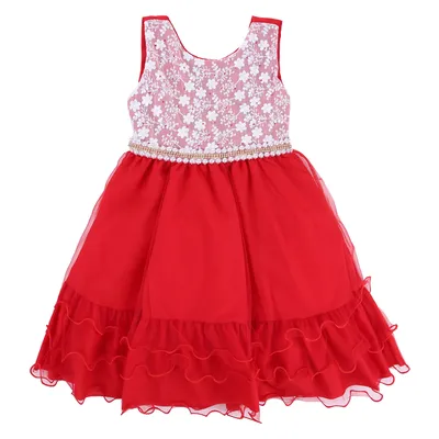 Vestido Infantil D-Luxe Saia Babado Em Tule Vestido Infantil D-Luxe Saia Babado Em Tule