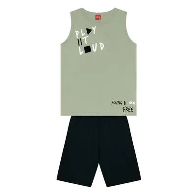 Conjunto Juvenil Kyly Regata Estampa Play It Loud