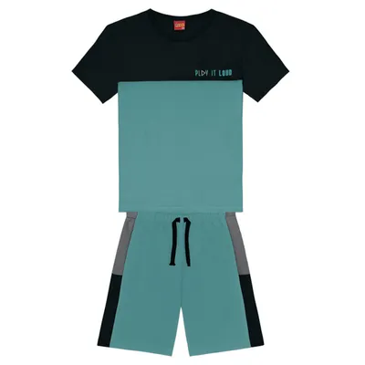 Conjunto Juvenil Kyly Bicolor Estampa Play It Loud
