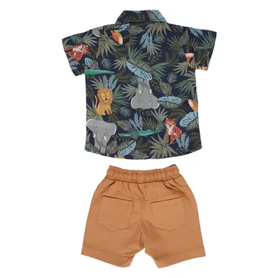 Conjunto Bebê Kookabu Camisa Estampa Selva