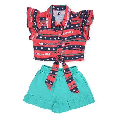 Conjunto Infantil Kookabu Detalhe Amarração Estampa Cobrinha