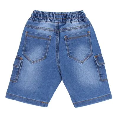 Bermuda Jeans Infantil Faos Bolsos Cargo Bermuda Jeans Infantil Faos Bolsos Cargo