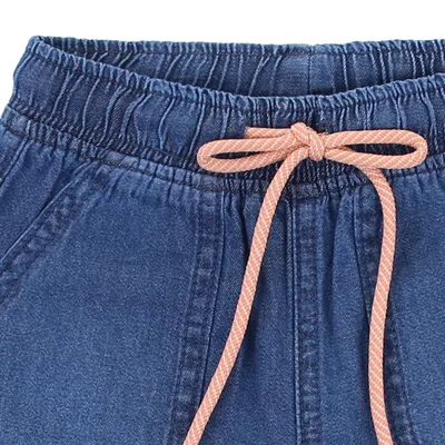 Bermuda Jeans Infantil Clube Do Doce Bolsos Sobreposto Bermuda Jeans Infantil Clube Do Doce Bolsos Sobreposto